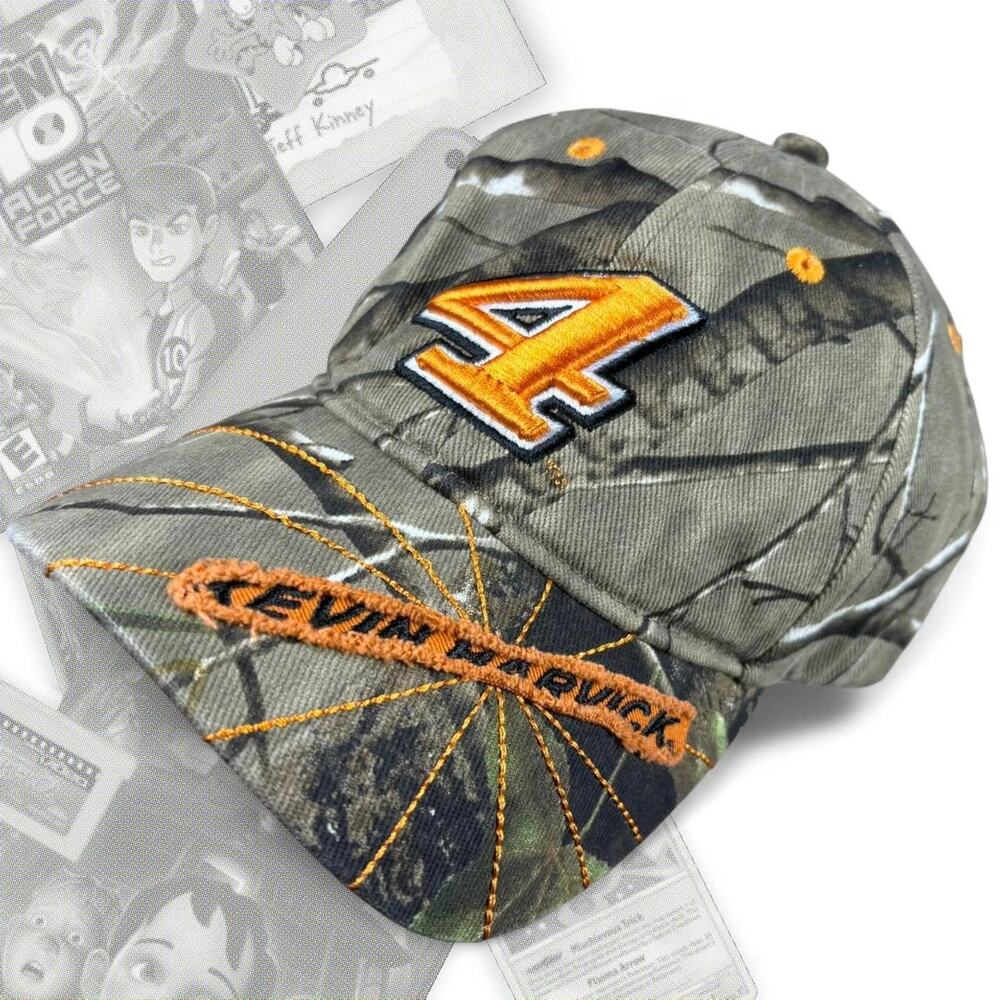 Realtree Camo Graphic Embroidered Kevin Harvick Nascar Fitted Hat‎